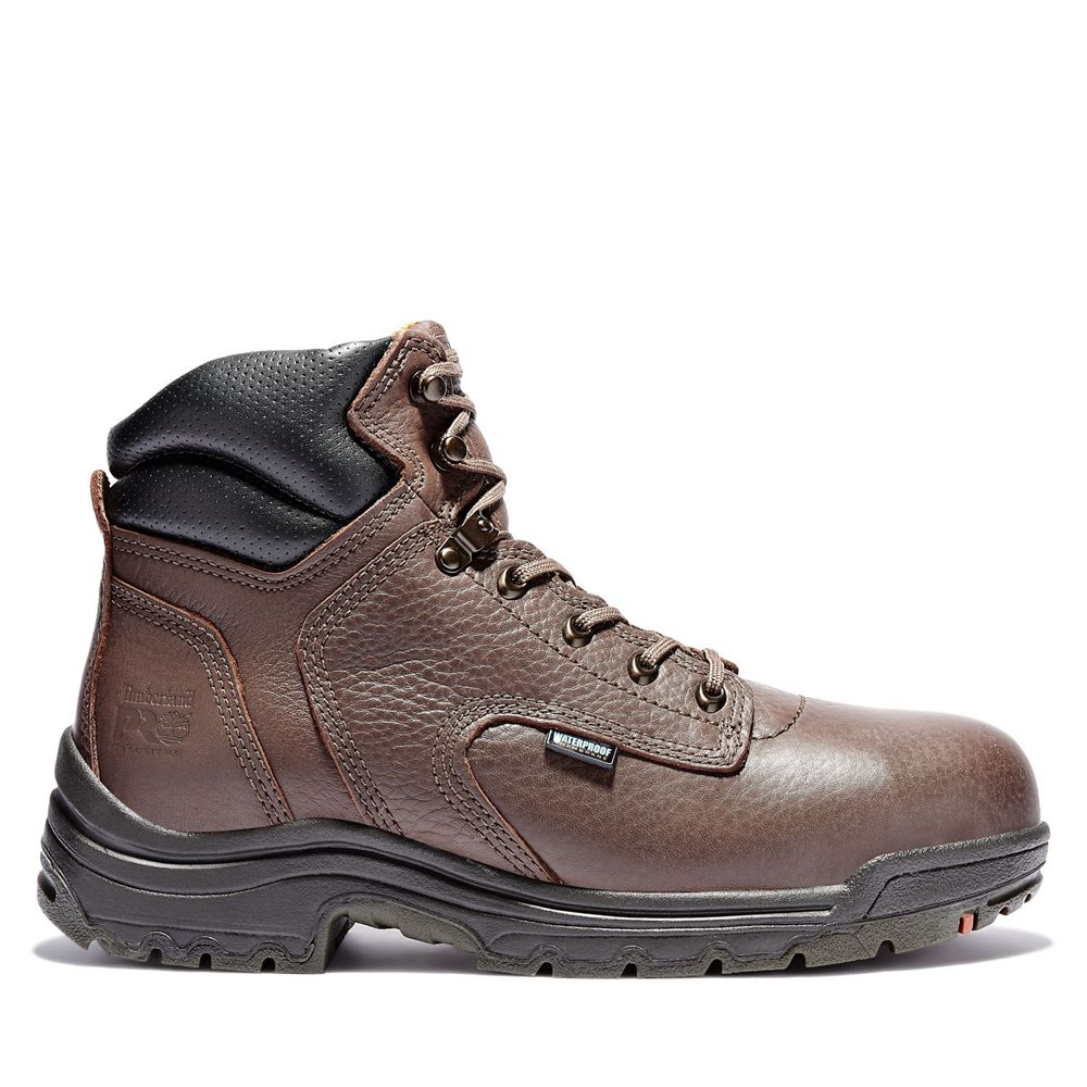 Timberland Mens Work Boots PRO® TiTAN® 6" Alloy Toe - Brown - India YF1057263